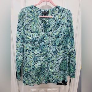 Lane Bryant Paisley Blouse Size 18/20